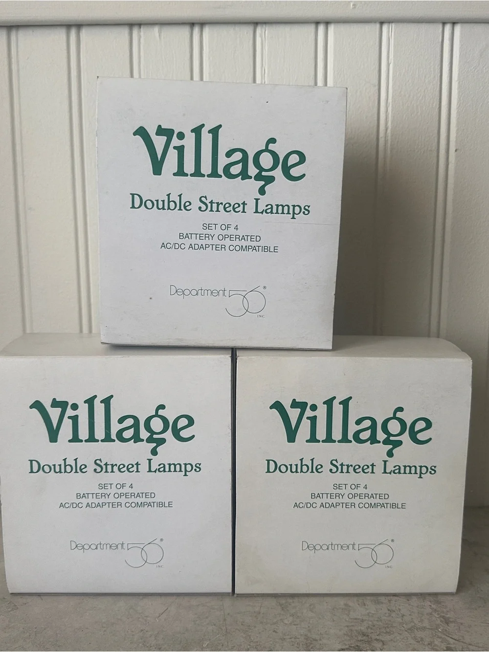 Department 56 Village Accessories Double Street Lamps Set of 3 Boxes #59960